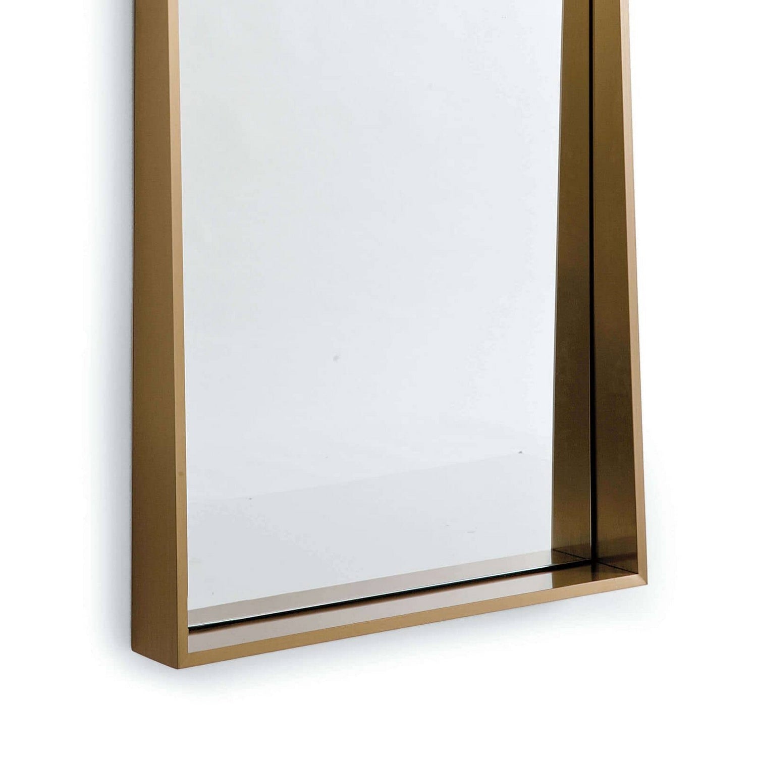 Regina Andrew Mirror from the Gunner collection in Natural Brass finish