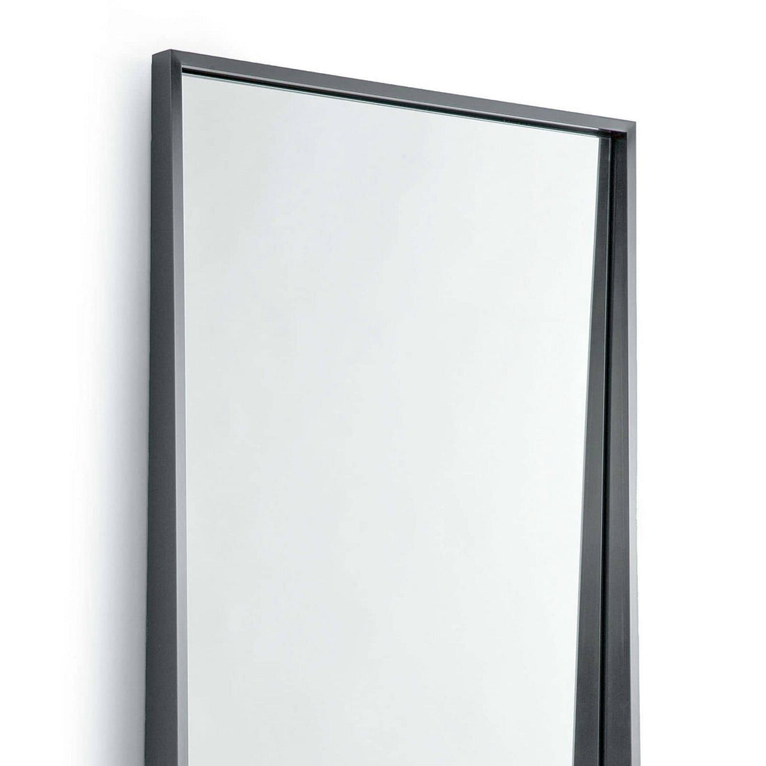 Regina Andrew Mirror from the Gunner collection in Blackened Steel finish