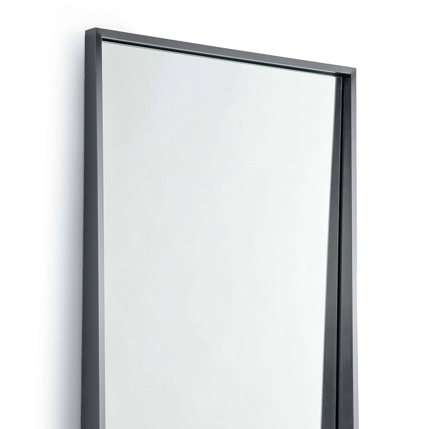 Regina Andrew Mirror from the Gunner collection in Blackened Steel finish