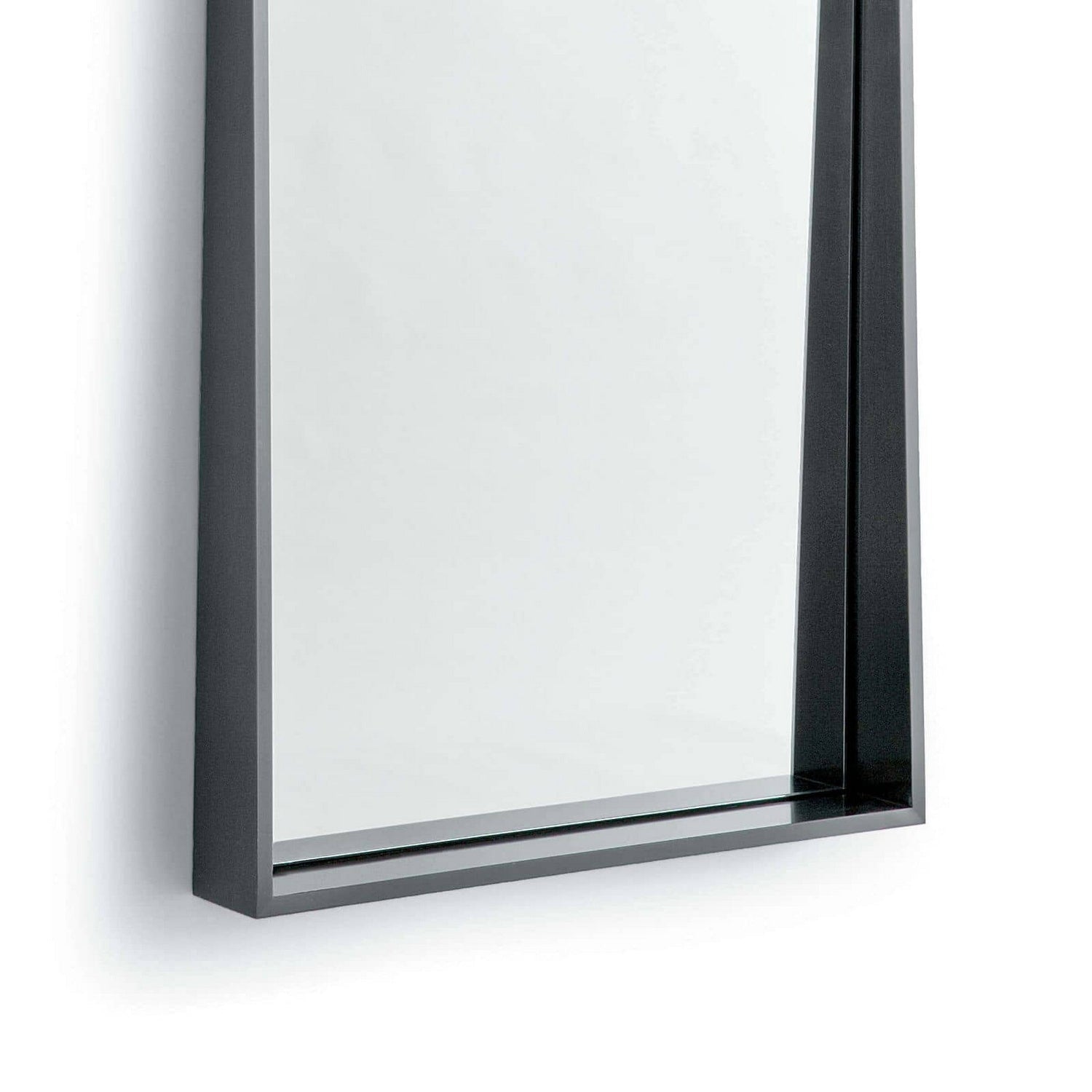 Regina Andrew Mirror from the Gunner collection in Blackened Steel finish