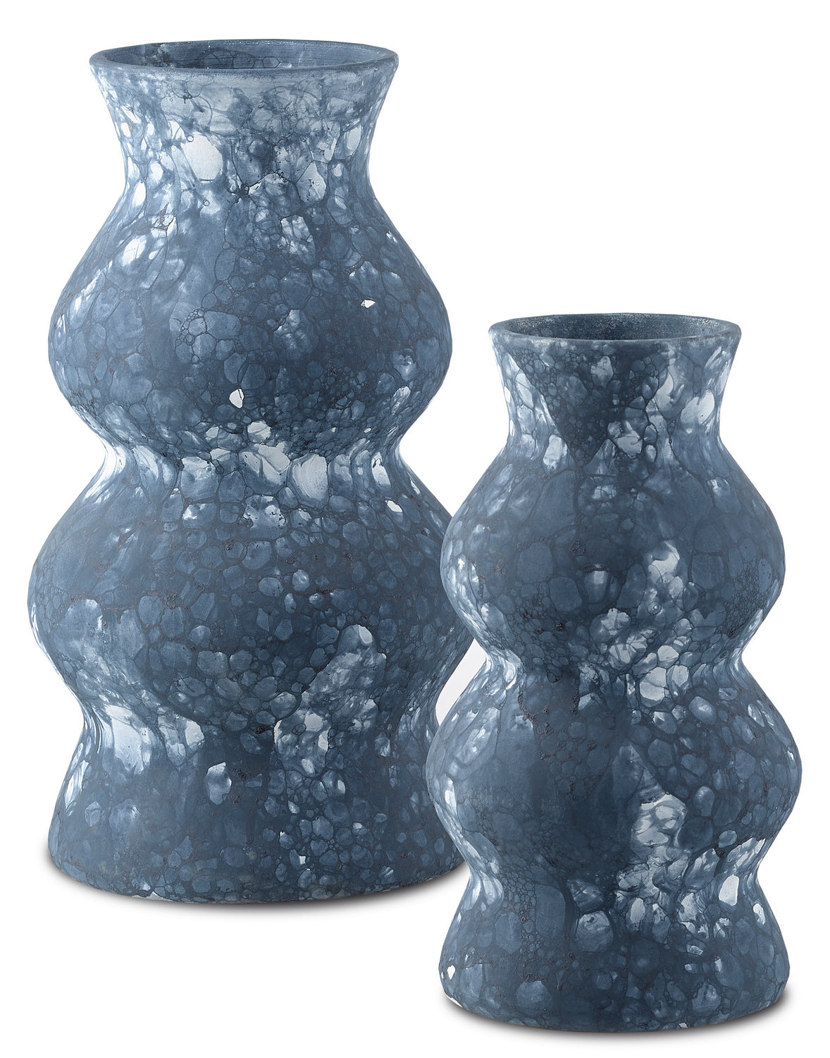 Currey and Company Vase from the Phonecian Collection collection in Navy/White finish