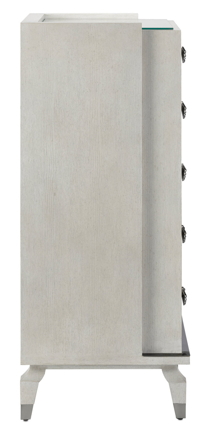 Currey and Company Chest from the Serena collection in Gray Salt/Pewter finish