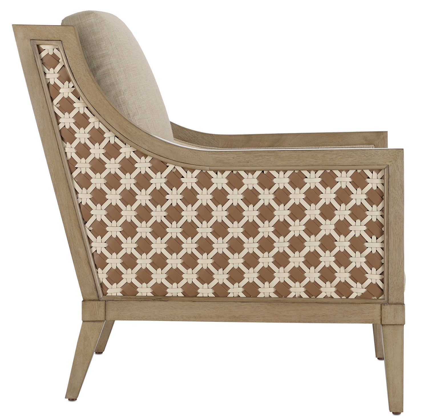 Currey and Company Chair from the Bramford collection in Light Wheat/Ivory/Tan finish