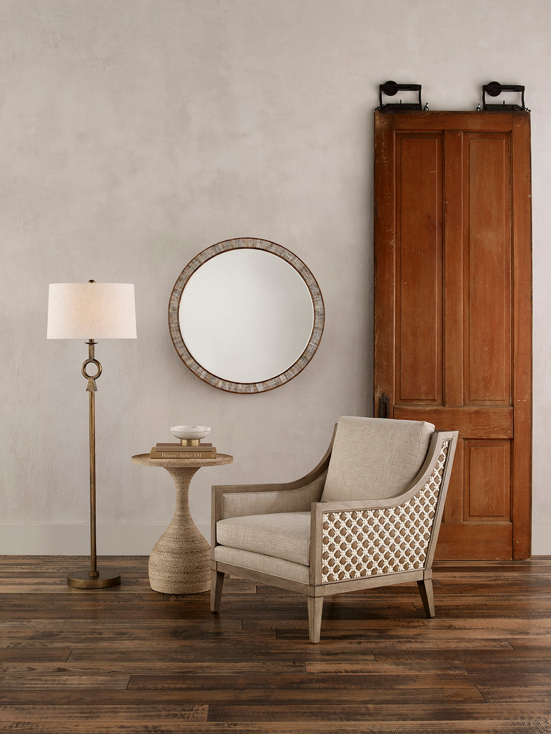 Currey and Company Chair from the Bramford collection in Light Wheat/Ivory/Tan finish