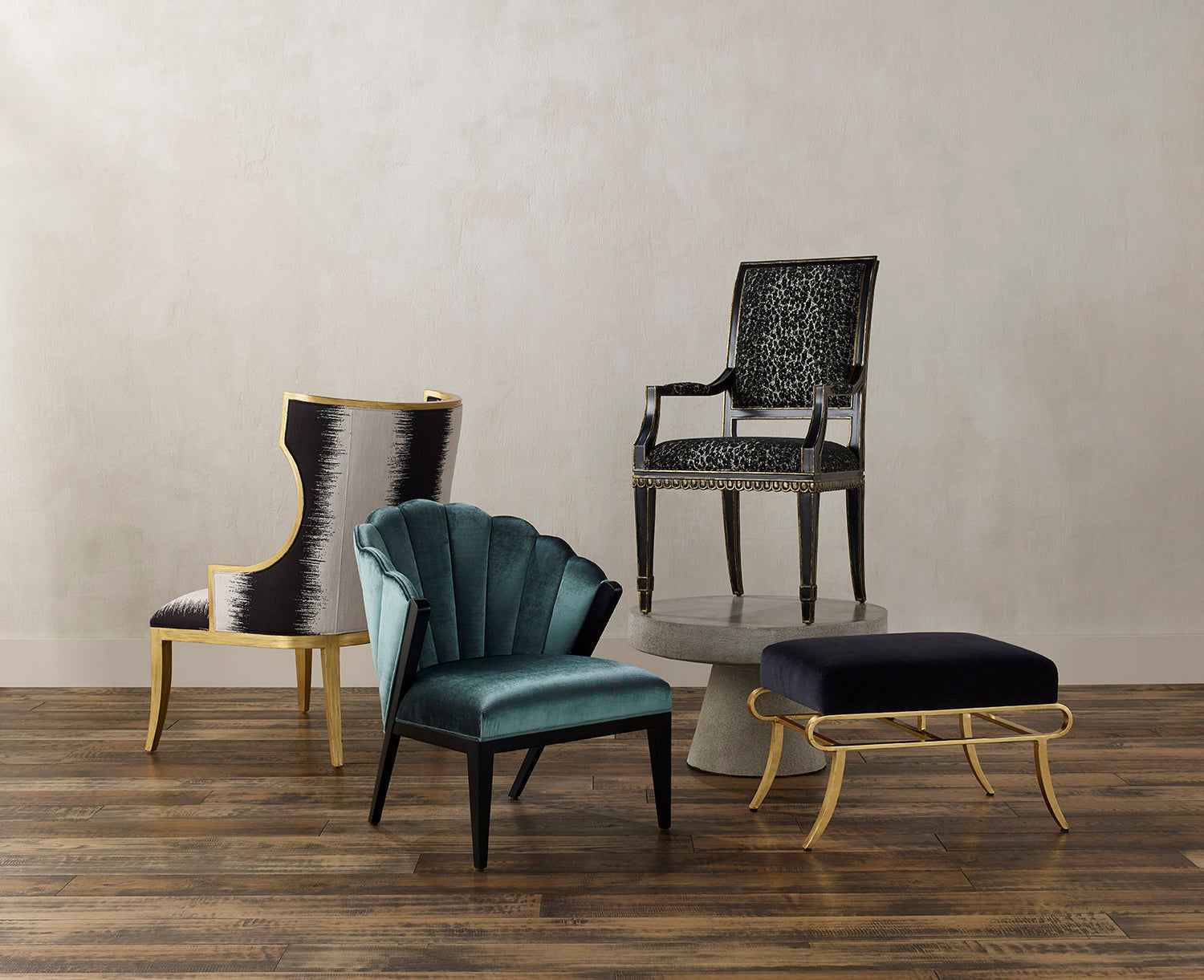 Currey and Company Chair from the Garson Collection collection in Antique Gold finish