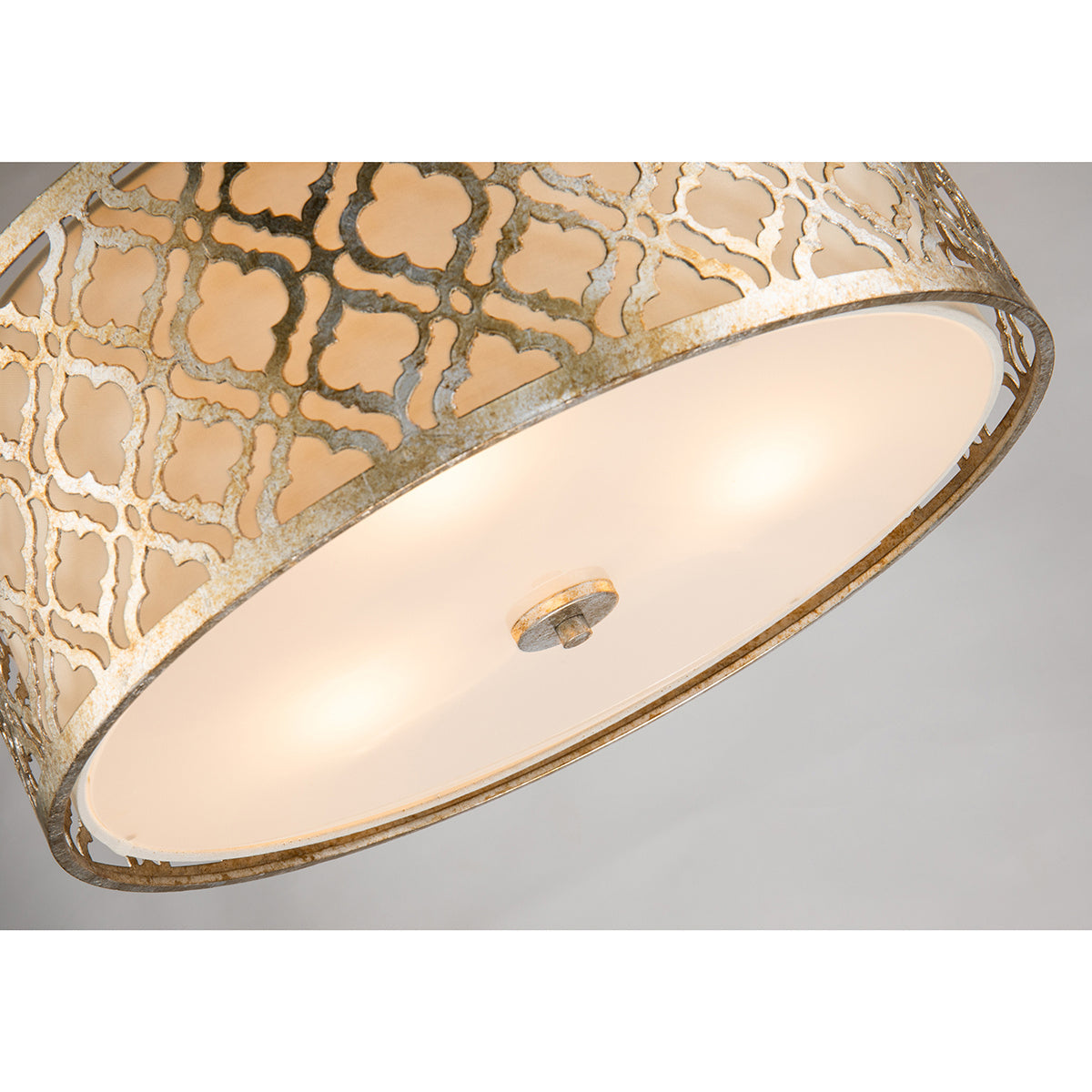 Lucas + McKearn Three Light Island Pendant/Semi Flush from the Arabella collection in Antique Silver finish