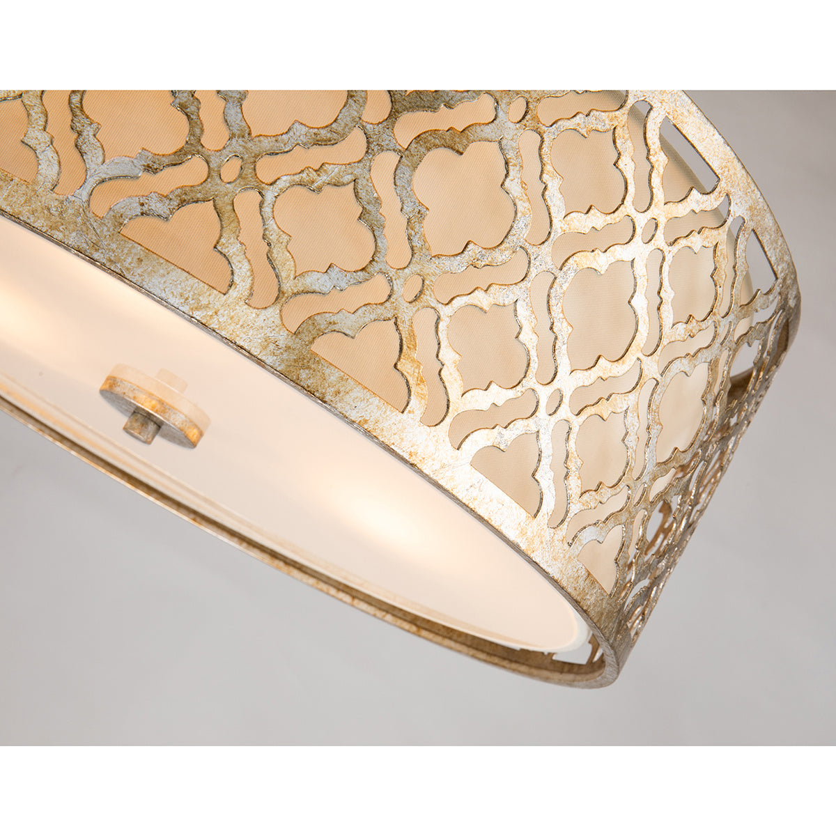 Lucas + McKearn Three Light Island Pendant/Semi Flush from the Arabella collection in Antique Silver finish