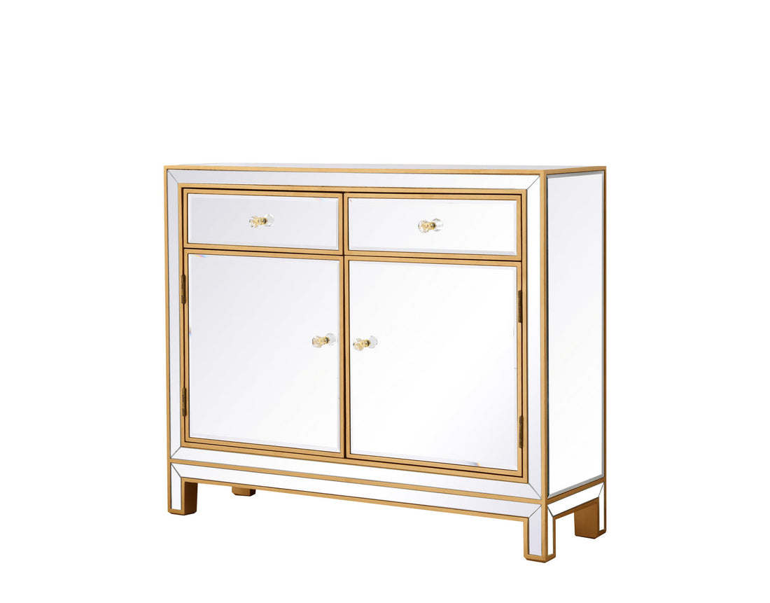 Elegant Lighting Nightstand from the REFLEXION collection in Antique Gold finish