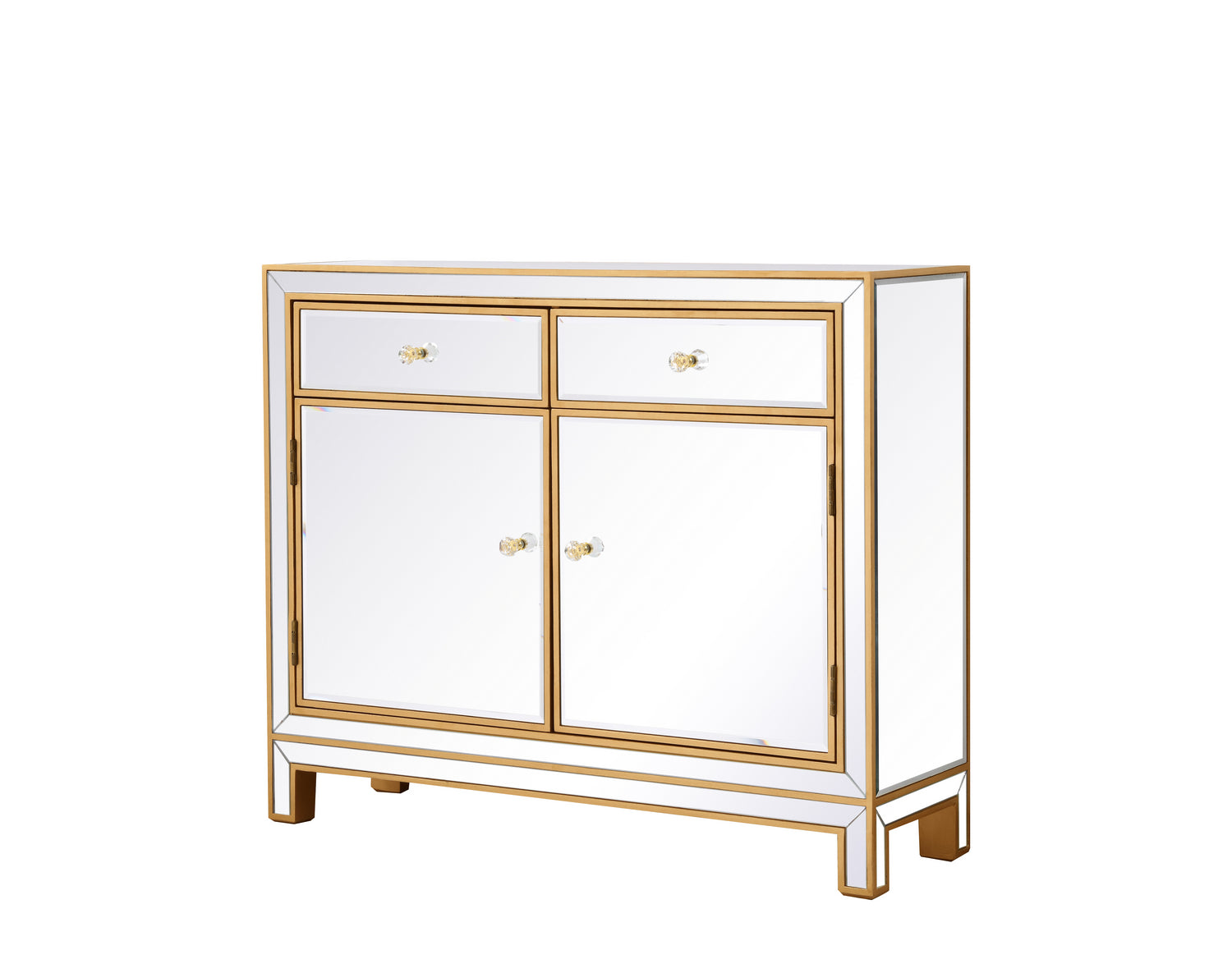 Elegant Lighting Nightstand from the REFLEXION collection in Antique Gold finish
