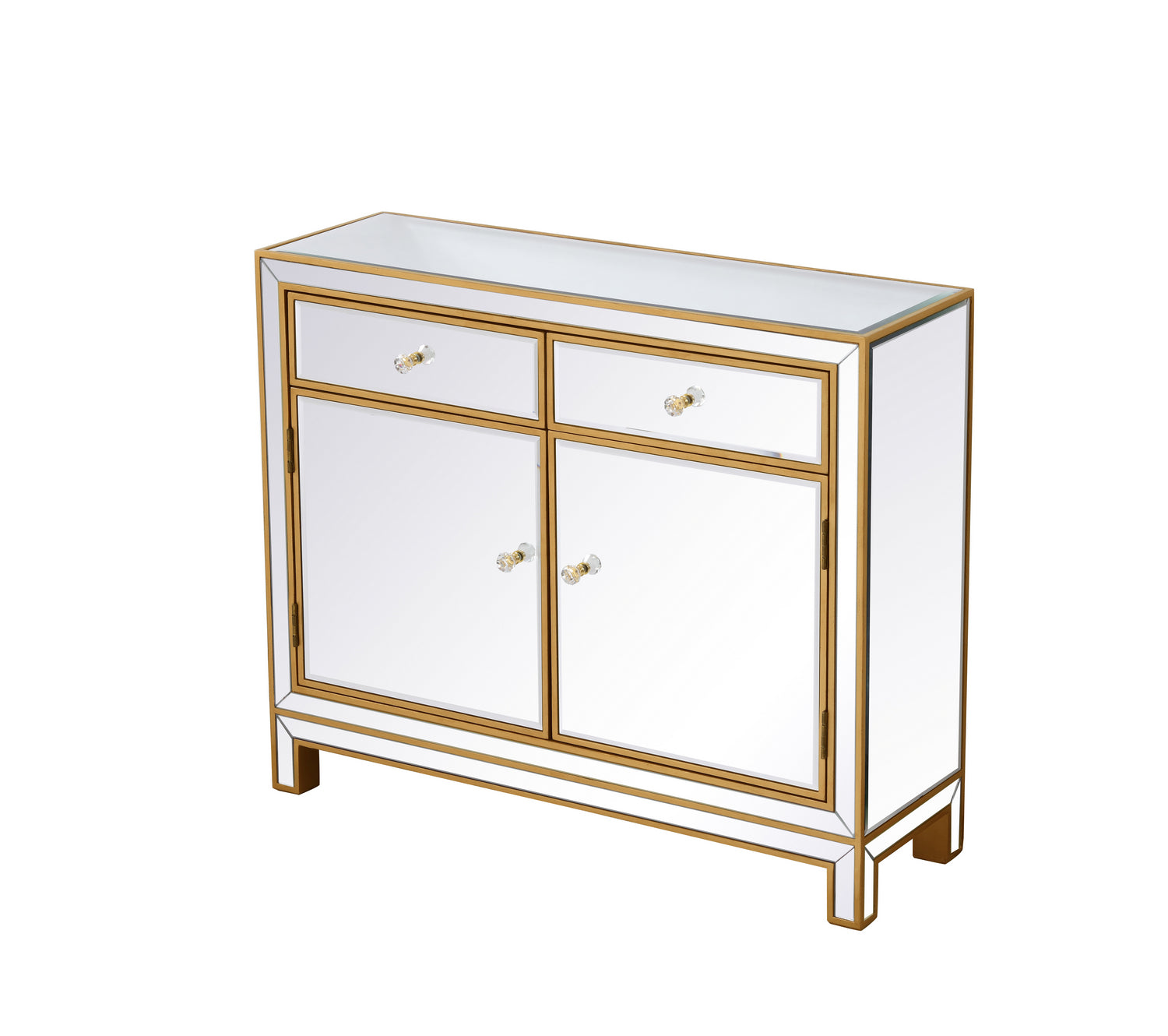 Elegant Lighting Nightstand from the REFLEXION collection in Antique Gold finish
