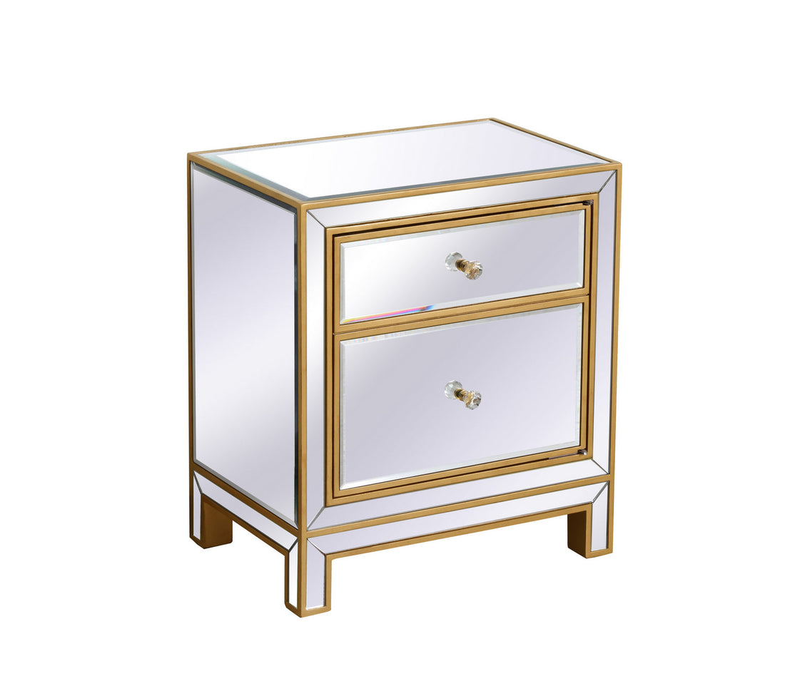 Elegant Lighting Nightstand from the REFLEXION collection in Antique Gold finish