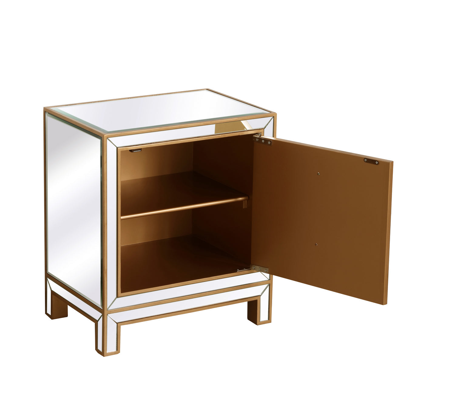 Elegant Lighting Nightstand from the REFLEXION collection in Antique Gold finish