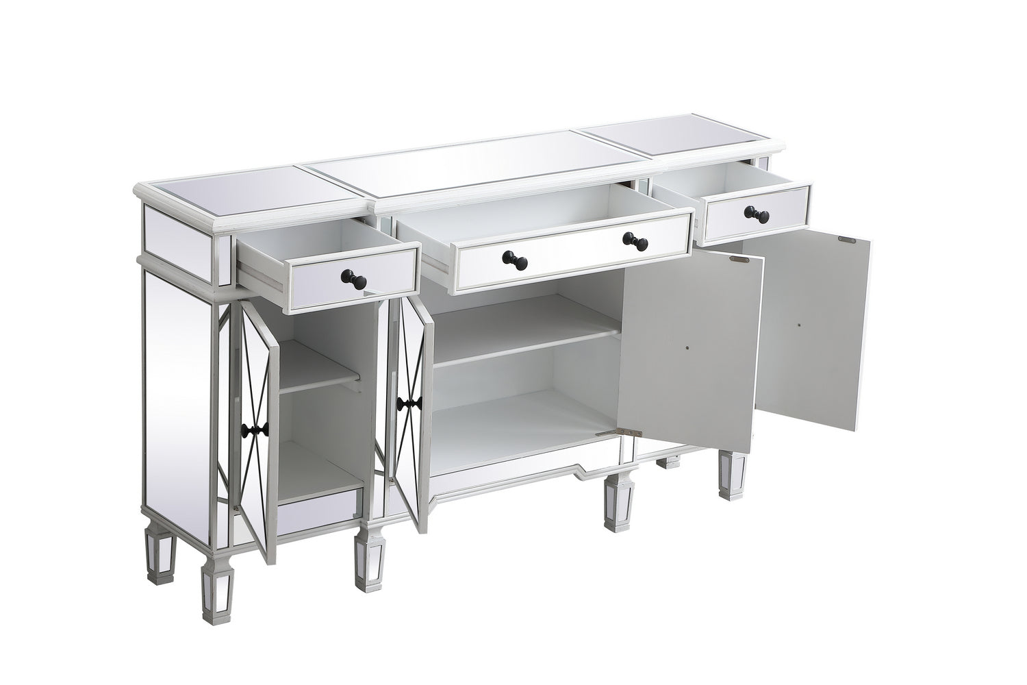 Elegant Lighting Credenza from the Contempo collection in Antique White finish