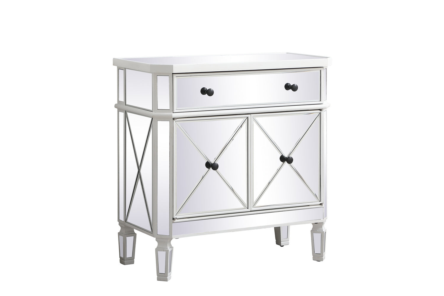 Elegant Lighting Cabinet from the Contempo collection in Antique White finish
