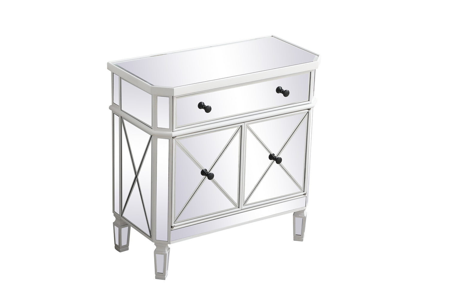Elegant Lighting Cabinet from the Contempo collection in Antique White finish