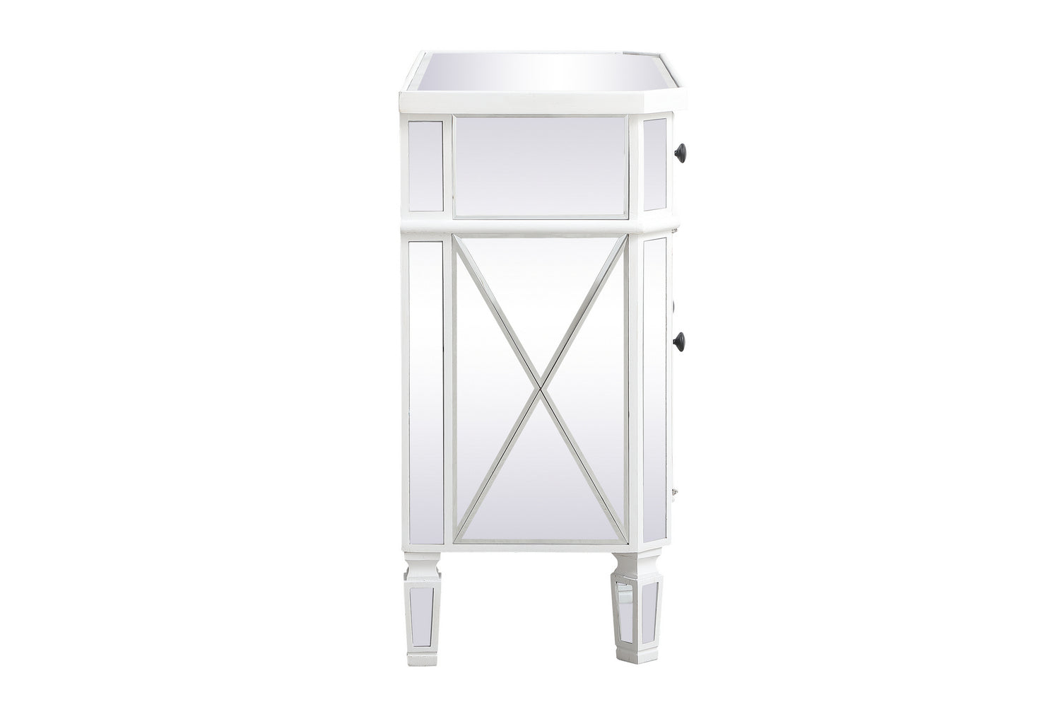 Elegant Lighting Cabinet from the Contempo collection in Antique White finish