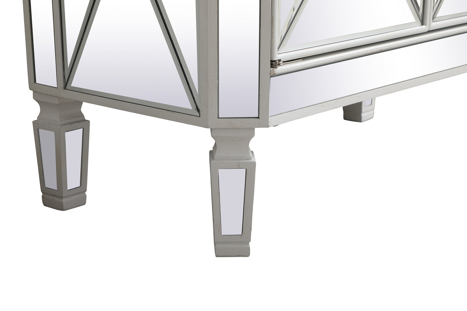 Elegant Lighting Cabinet from the Contempo collection in Antique White finish