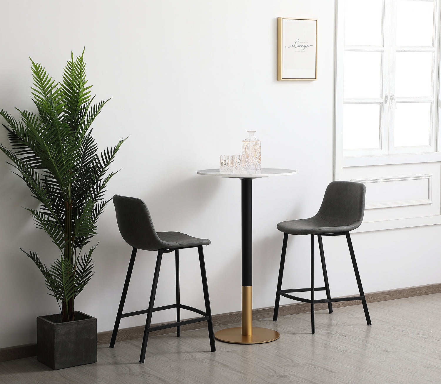 Elegant Lighting Pub Table from the Ronan collection in White finish