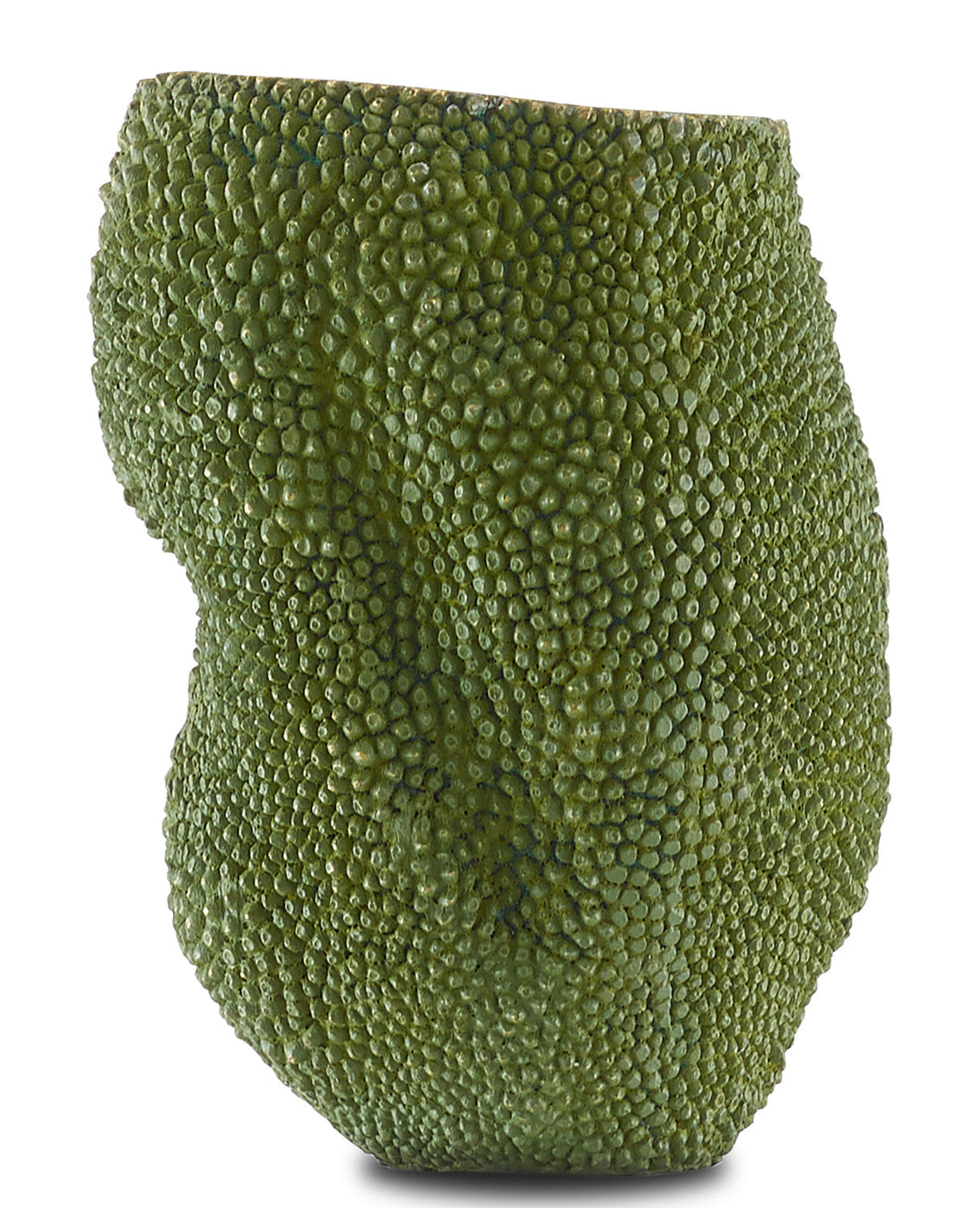 Currey and Company Vase from the Jackfruit Collection collection in Green/Gold finish