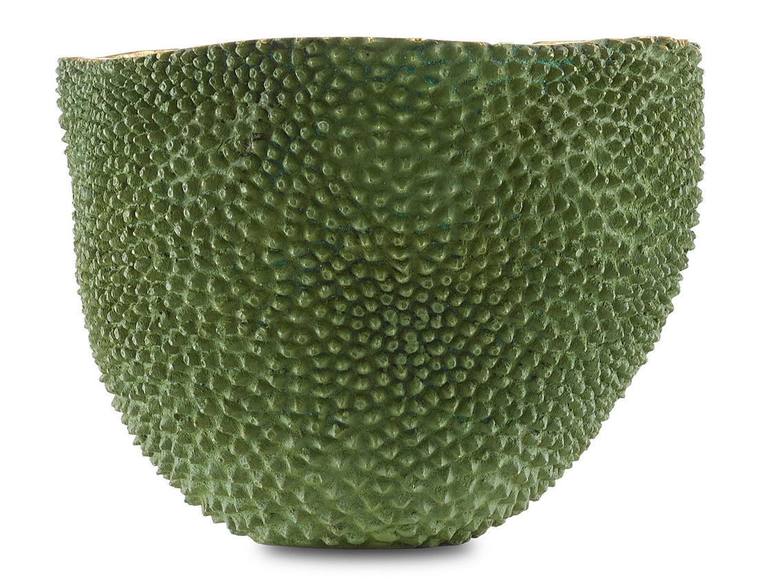Currey and Company Vase from the Jackfruit Collection collection in Green/Gold finish