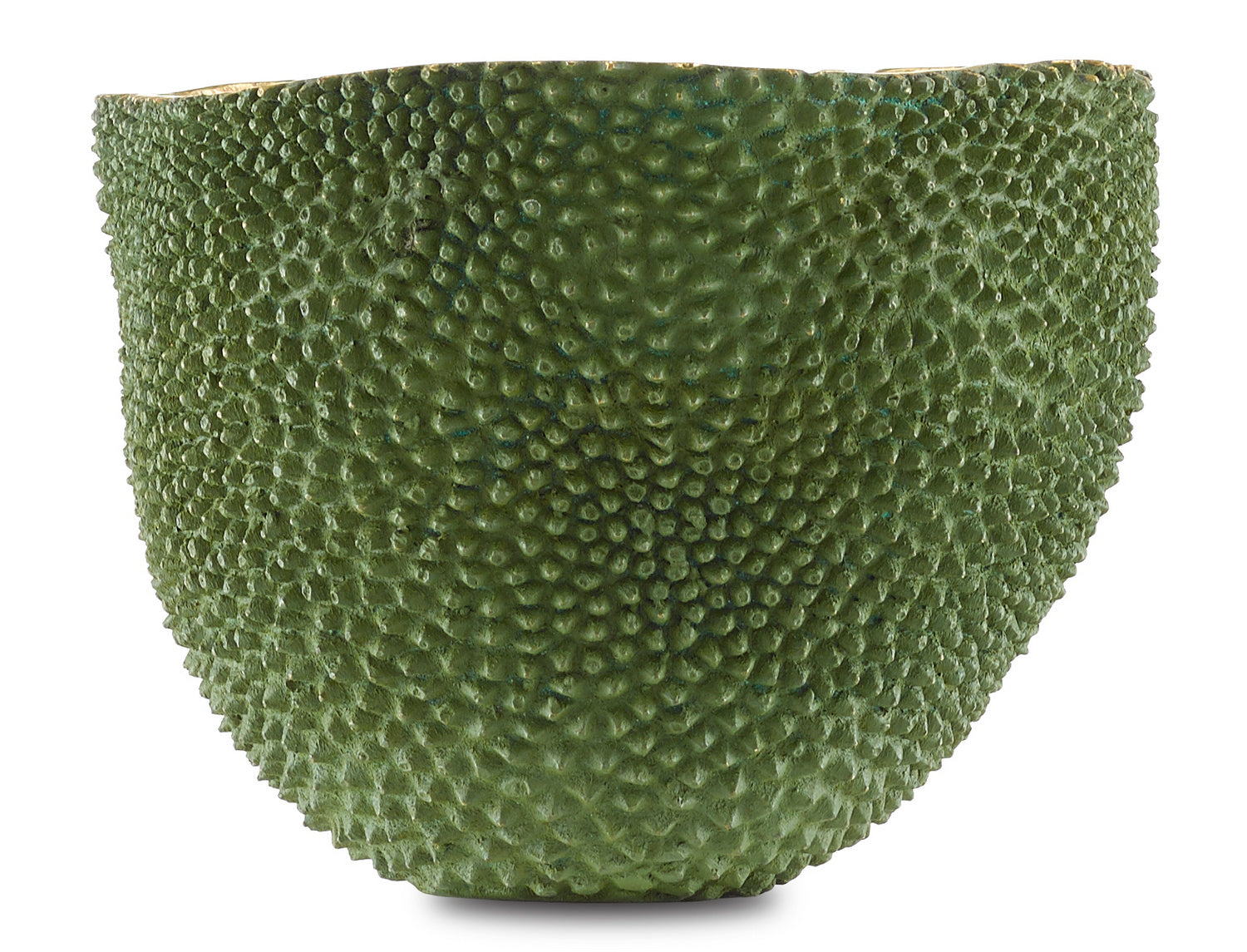 Currey and Company Vase from the Jackfruit Collection collection in Green/Gold finish