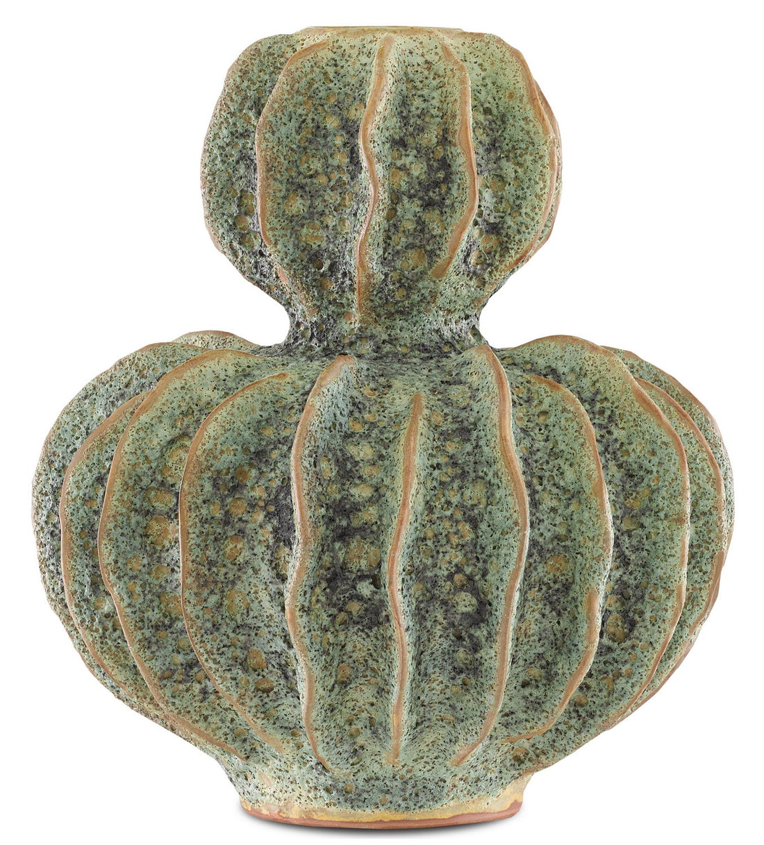 Currey and Company Vase from the Sunken Boat Collection collection in Moss Green finish