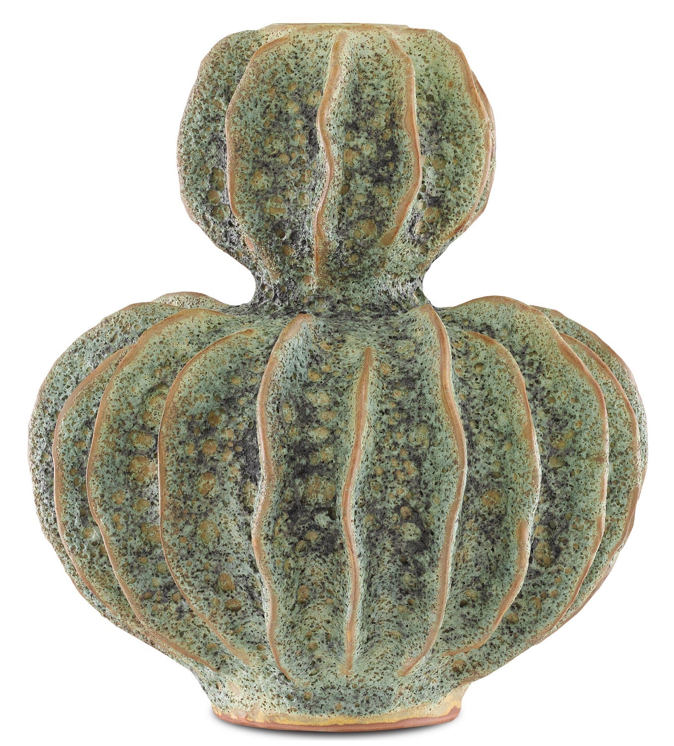 Currey and Company Vase from the Sunken Boat Collection collection in Moss Green finish