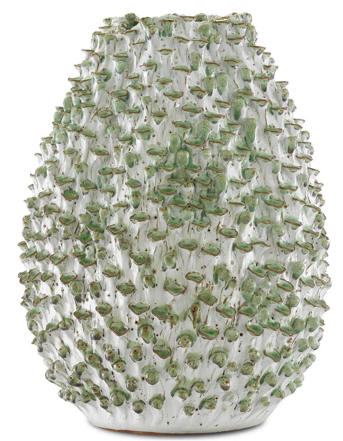 Currey and Company Vase from the Milione Collection collection in White/Green finish