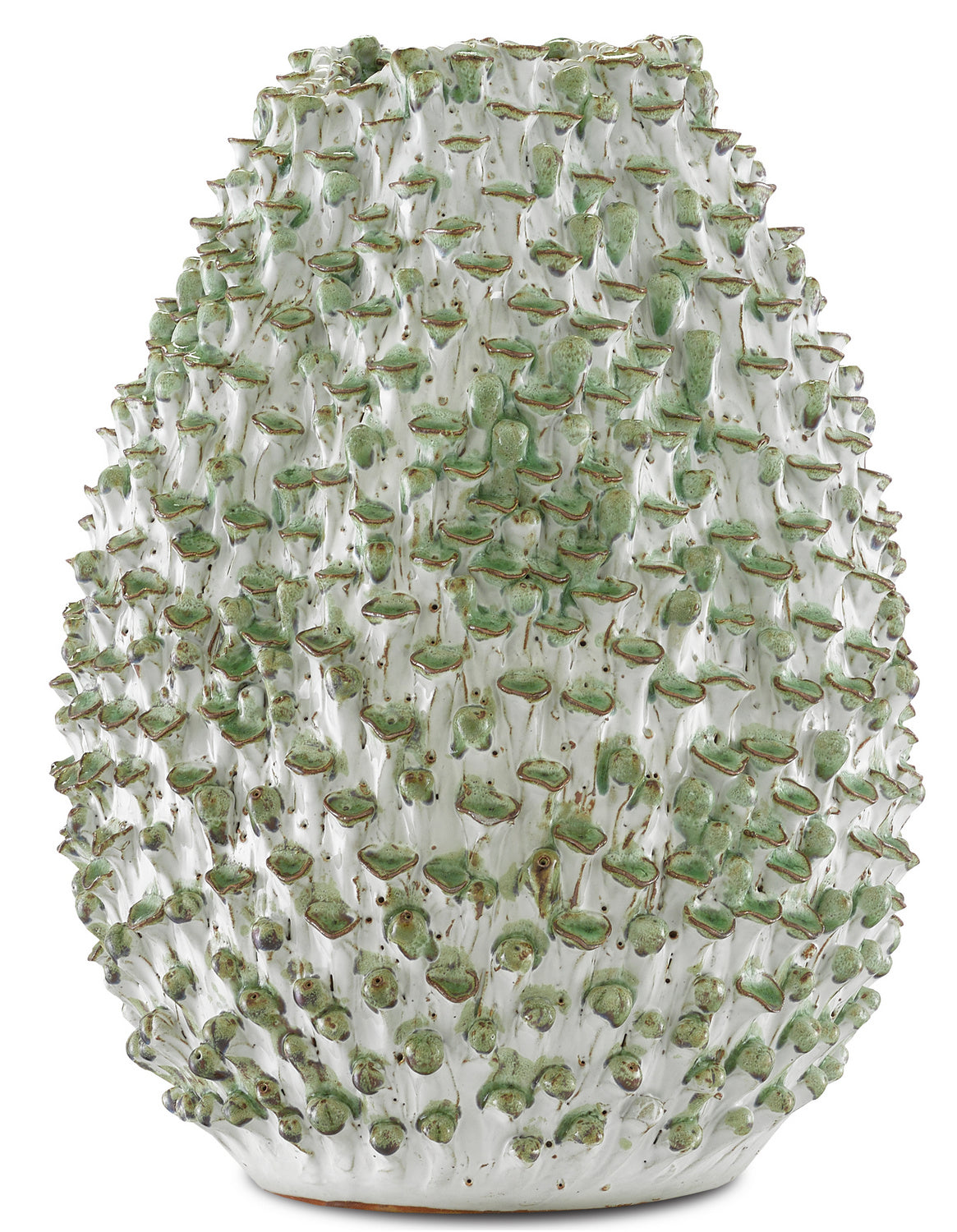 Currey and Company Vase from the Milione Collection collection in White/Green finish