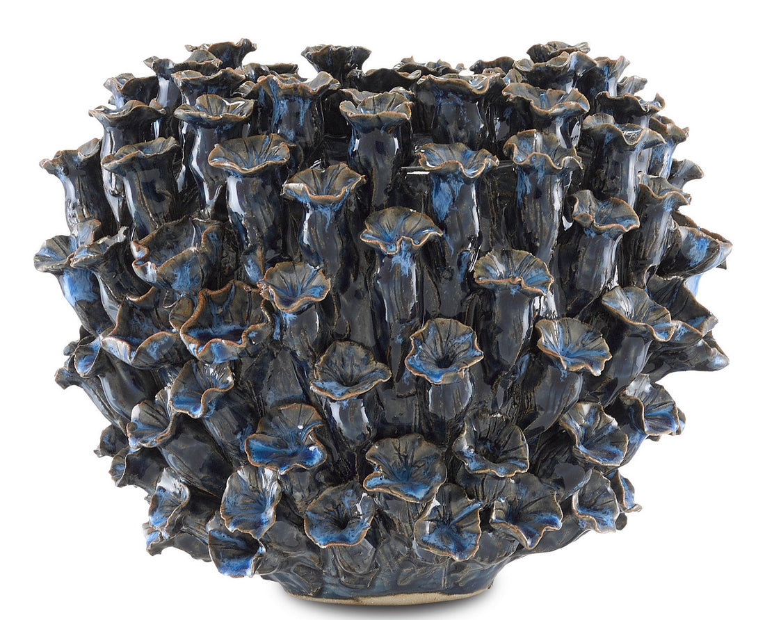 Currey and Company Vase from the Manitapi Collection collection in Blue finish