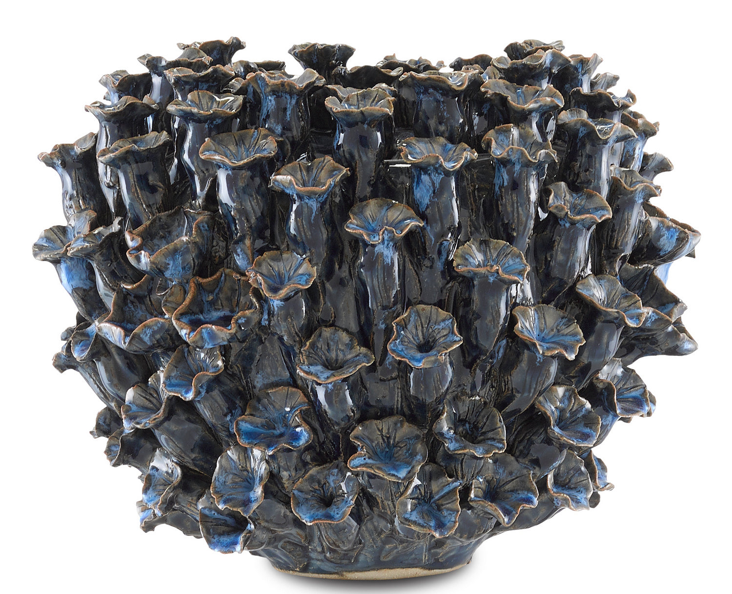 Currey and Company Vase from the Manitapi Collection collection in Blue finish