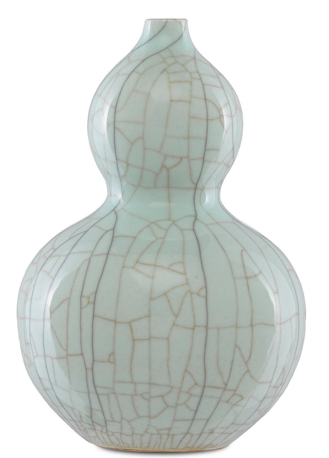 Currey and Company Vase from the Maiping Collection collection in Celadon Crackle finish