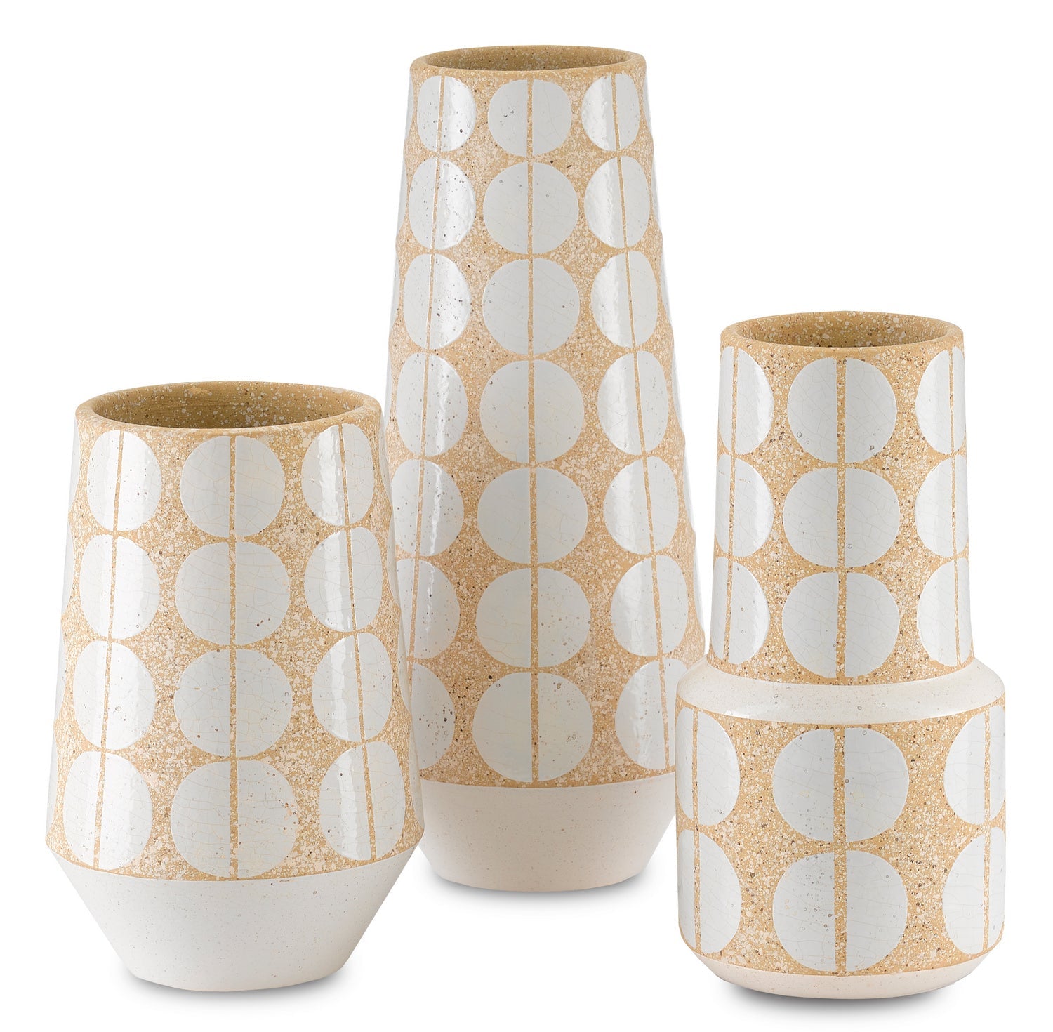 Currey and Company Vase from the Happy collection in Speckled Antique Khaki finish