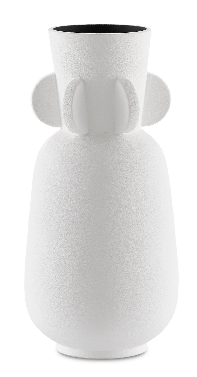 Currey and Company Vase from the Happy collection in Textured White finish