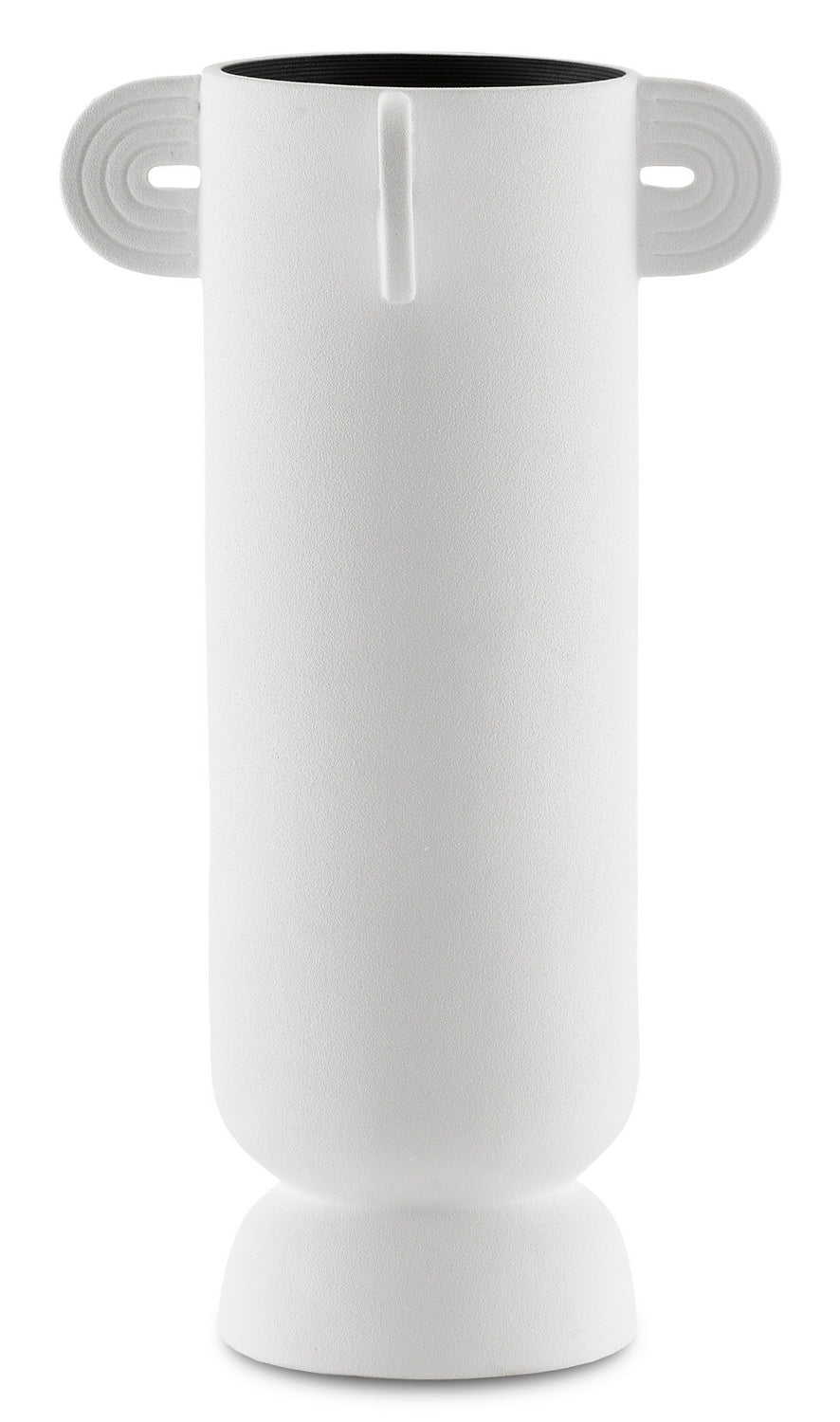 Currey and Company Vase from the Happy collection in Textured White finish