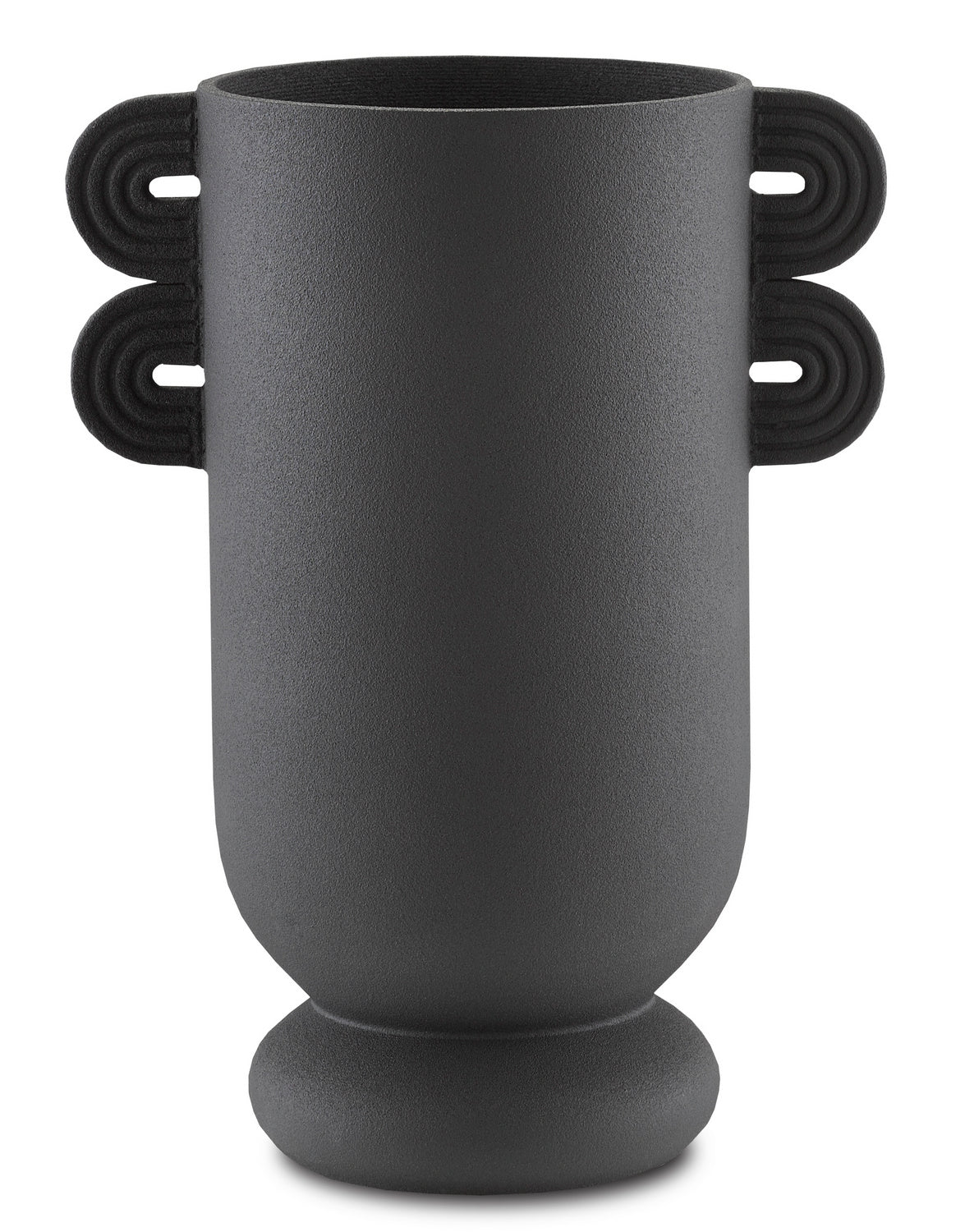 Currey and Company Vase from the Happy collection in Textured Black finish