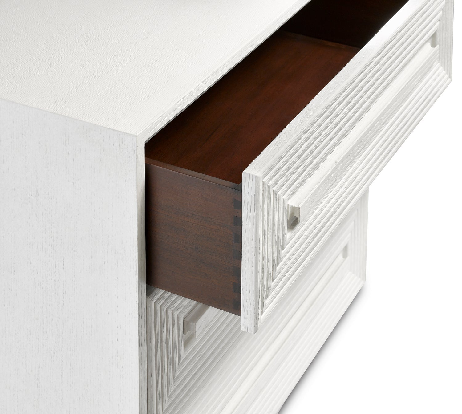 Currey and Company Chest from the Morombe Collection collection in Cerused White finish