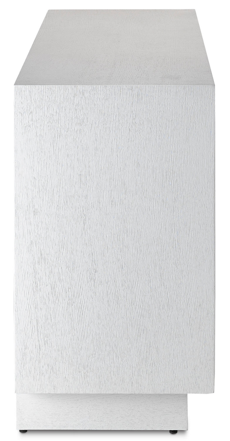 Currey and Company Credenza from the Morombe Collection collection in Cerused White finish