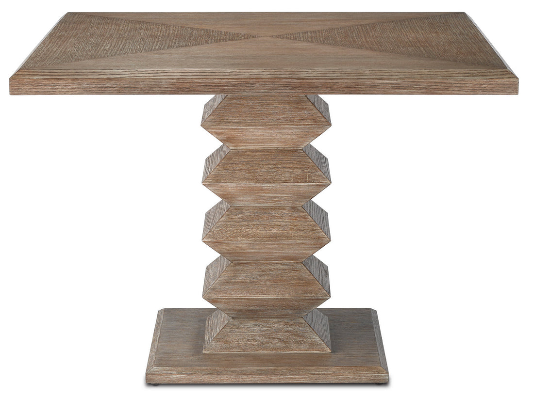 Currey and Company Dining Table from the Sayan Collection collection in Light Pepper finish