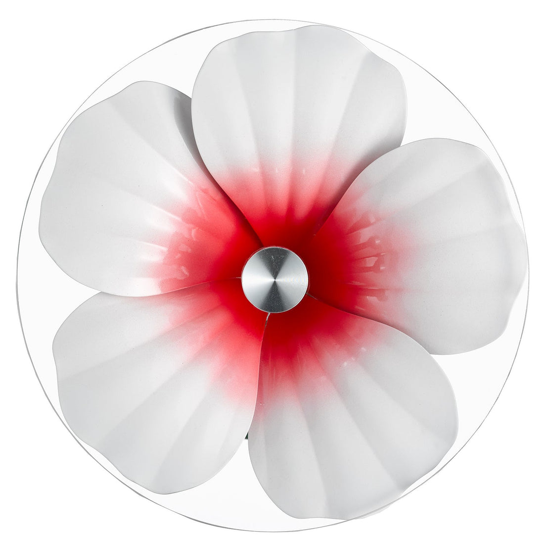 Currey and Company Drinks Table from the Hibiscus Collection collection in Glossy White/Pink/Green/Clear finish