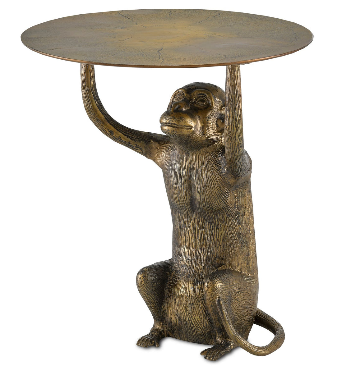 Currey and Company Accent Table from the Abu Collection collection in Antique Gold finish