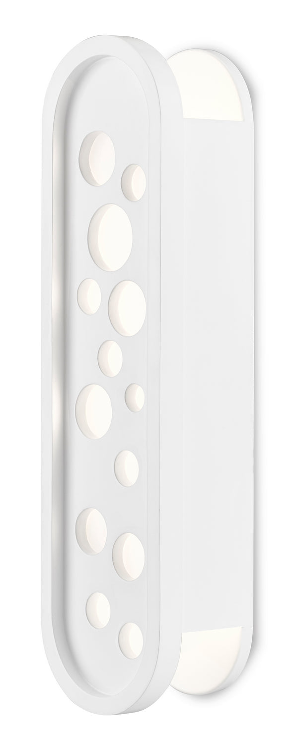 Currey and Company One Light Wall Sconce from the Lapidus Collection collection in Sugar White finish
