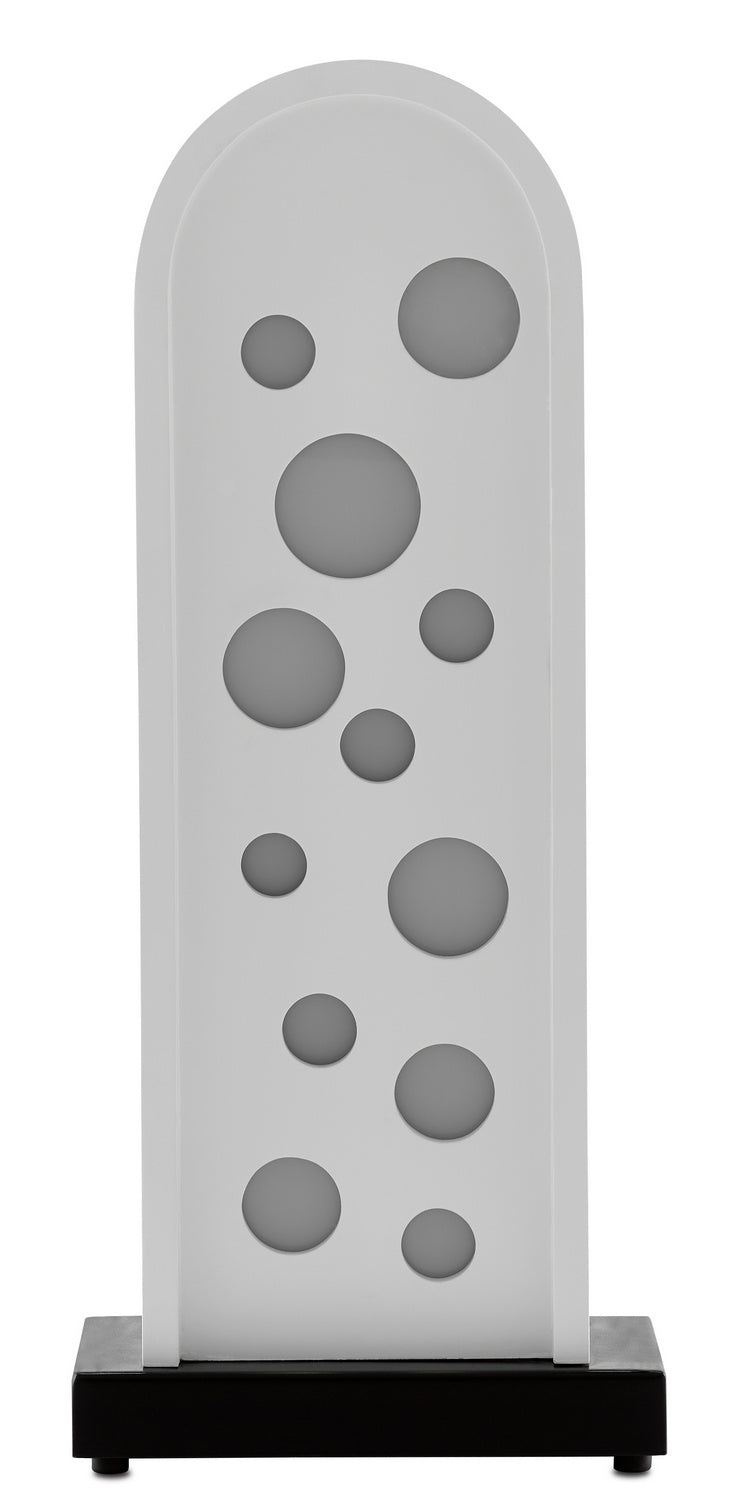 Currey and Company One Light Table Lamp from the Lapidus Collection collection in Sugar White/Satin Black finish