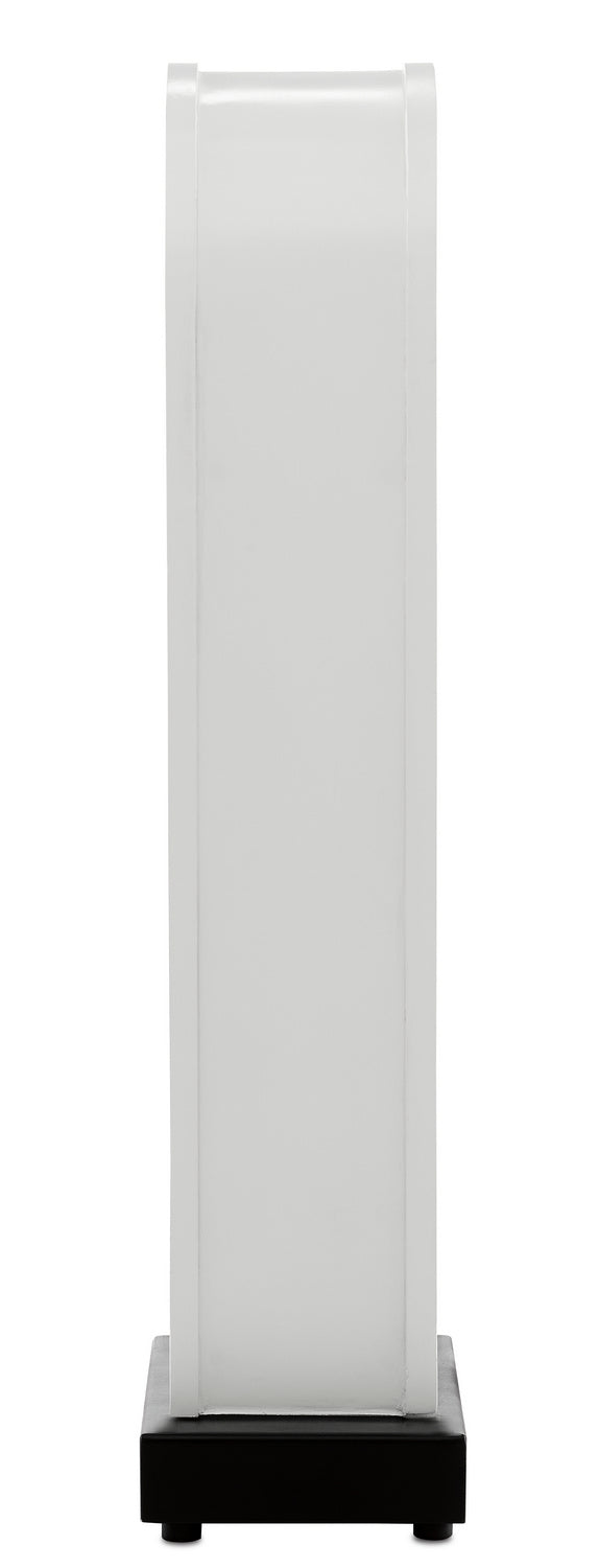 Currey and Company One Light Table Lamp from the Lapidus Collection collection in Sugar White/Satin Black finish