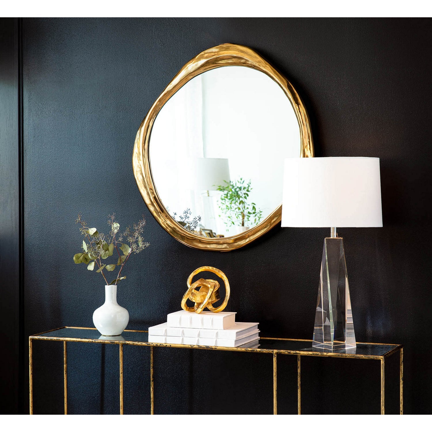Regina Andrew Mirror from the Ibiza collection in Antique Gold finish
