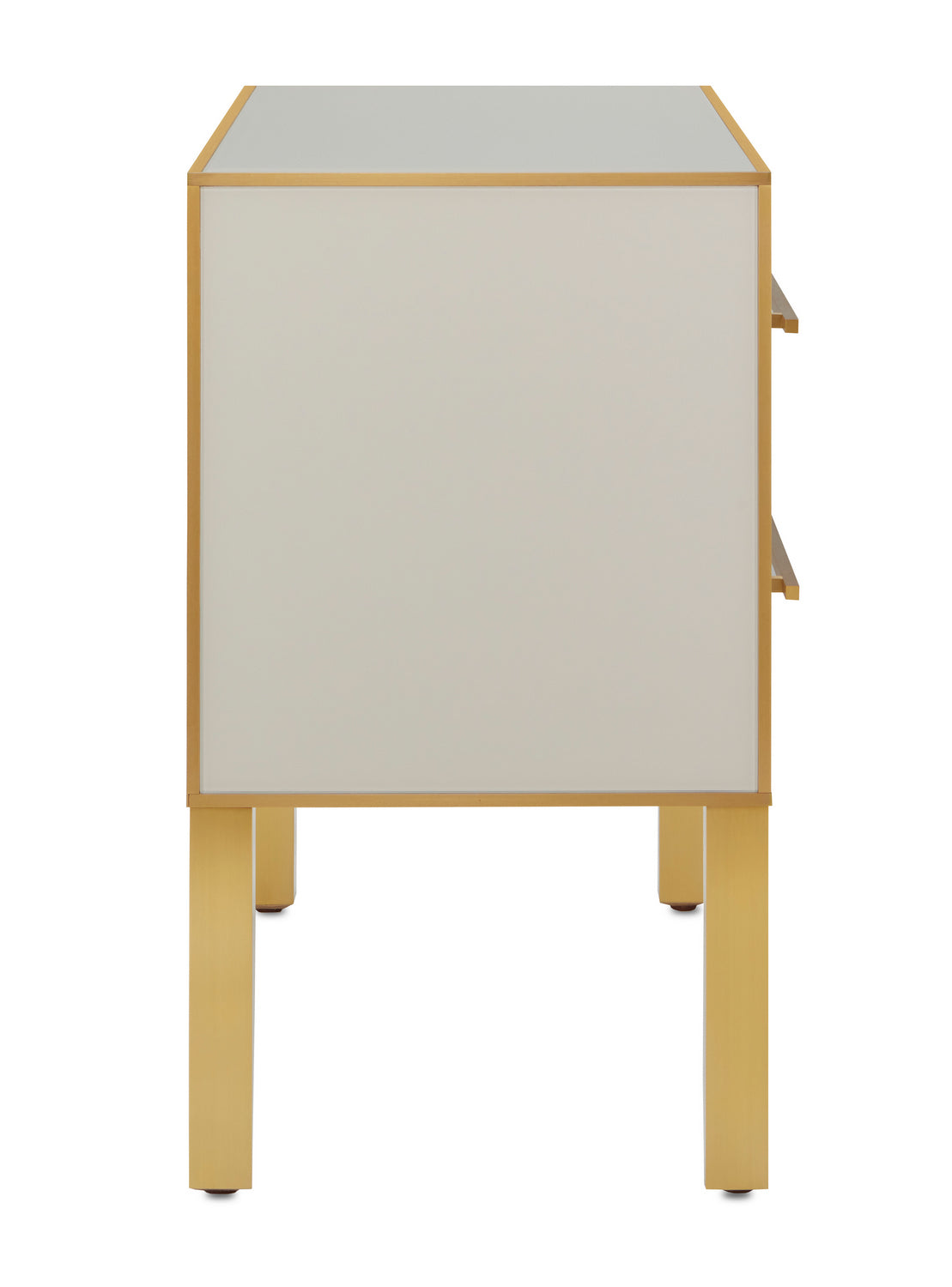 Currey and Company Chest from the Arden Collection collection in Ivory/Satin Brass finish