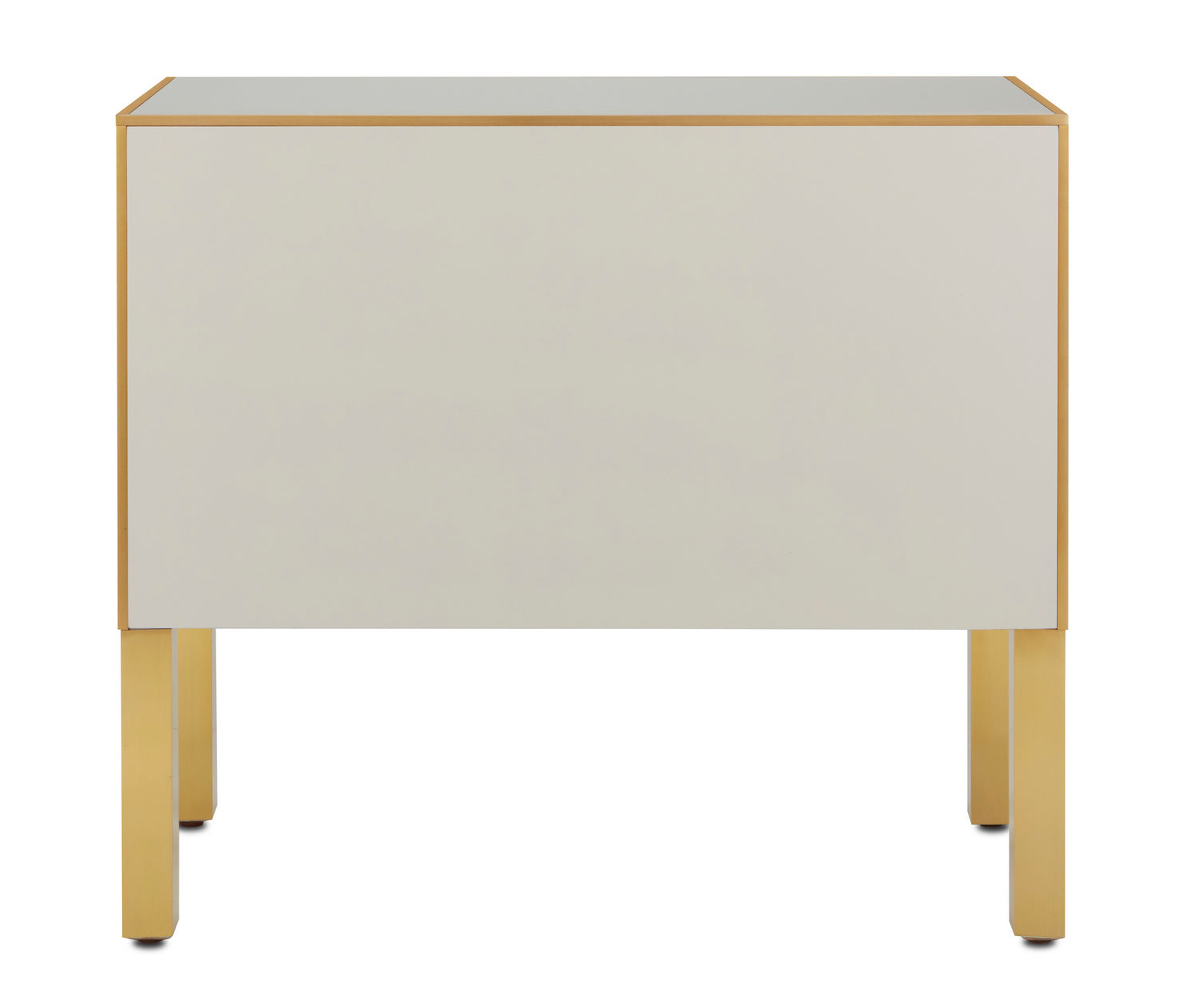 Currey and Company Chest from the Arden Collection collection in Ivory/Satin Brass finish