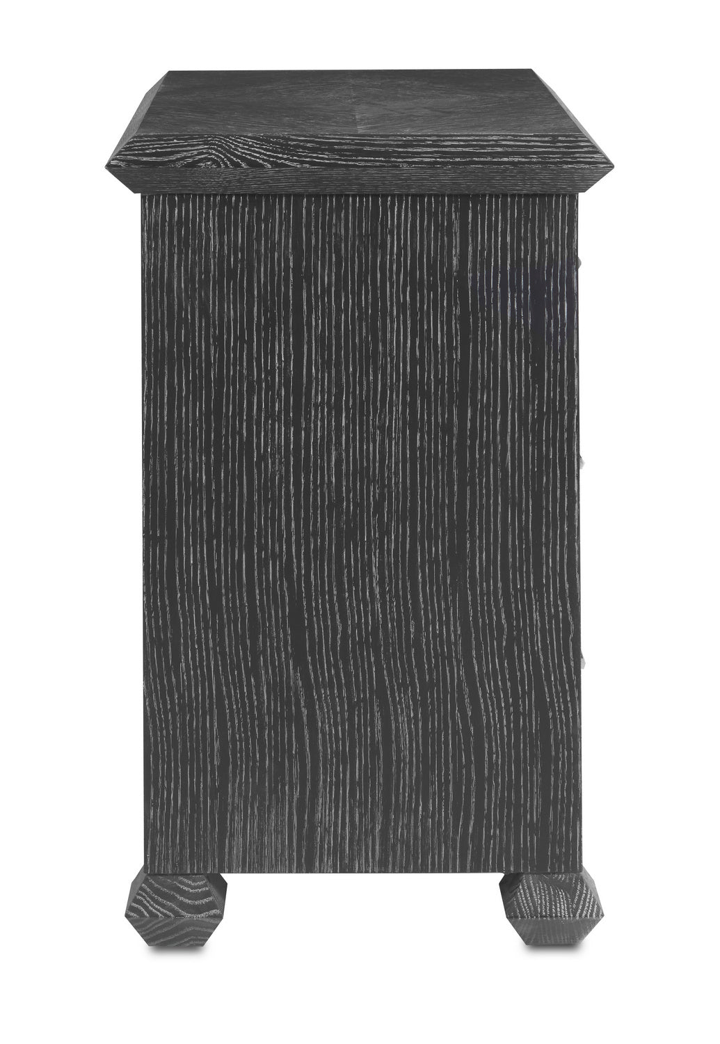 Currey and Company Chest from the Saranya collection in Cerused Black/Brushed Brass finish