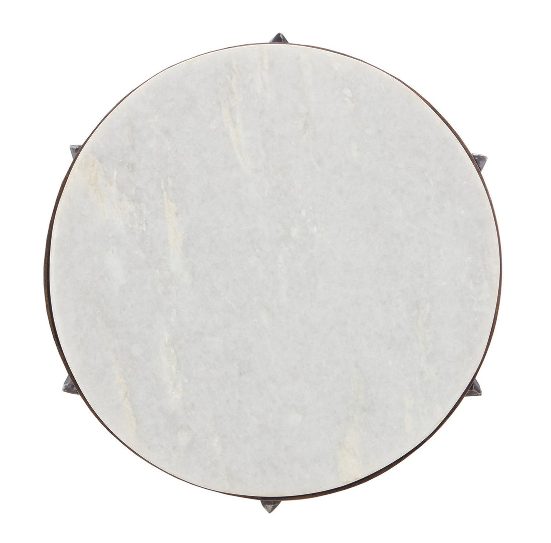 Currey and Company Drinks Table in Antique Black/White finish