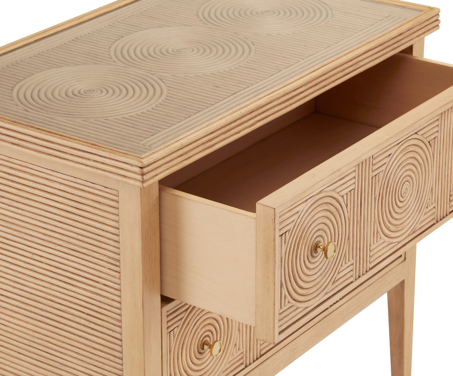 Currey and Company Chest from the Santos Collection collection in Sea Sand finish